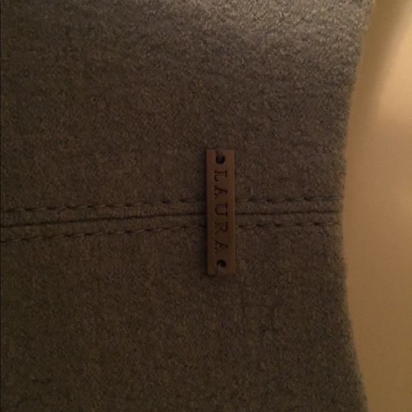 Blue cropped wool blend blazer jacket medium sz 8 - Picture 5 of 8